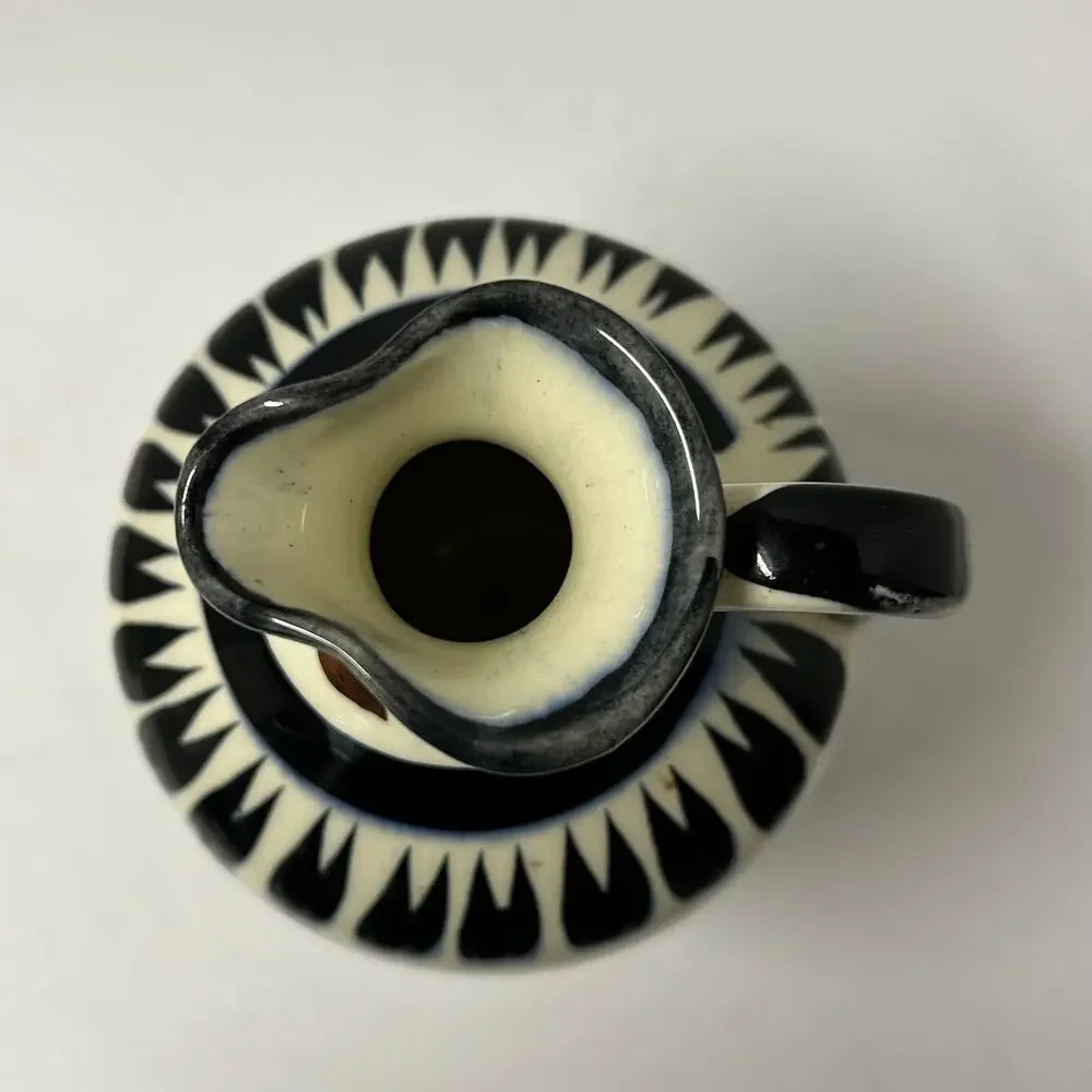 Vintage Signed‎ Tonala Mexican Pottery Hand painted Ceramic Jug